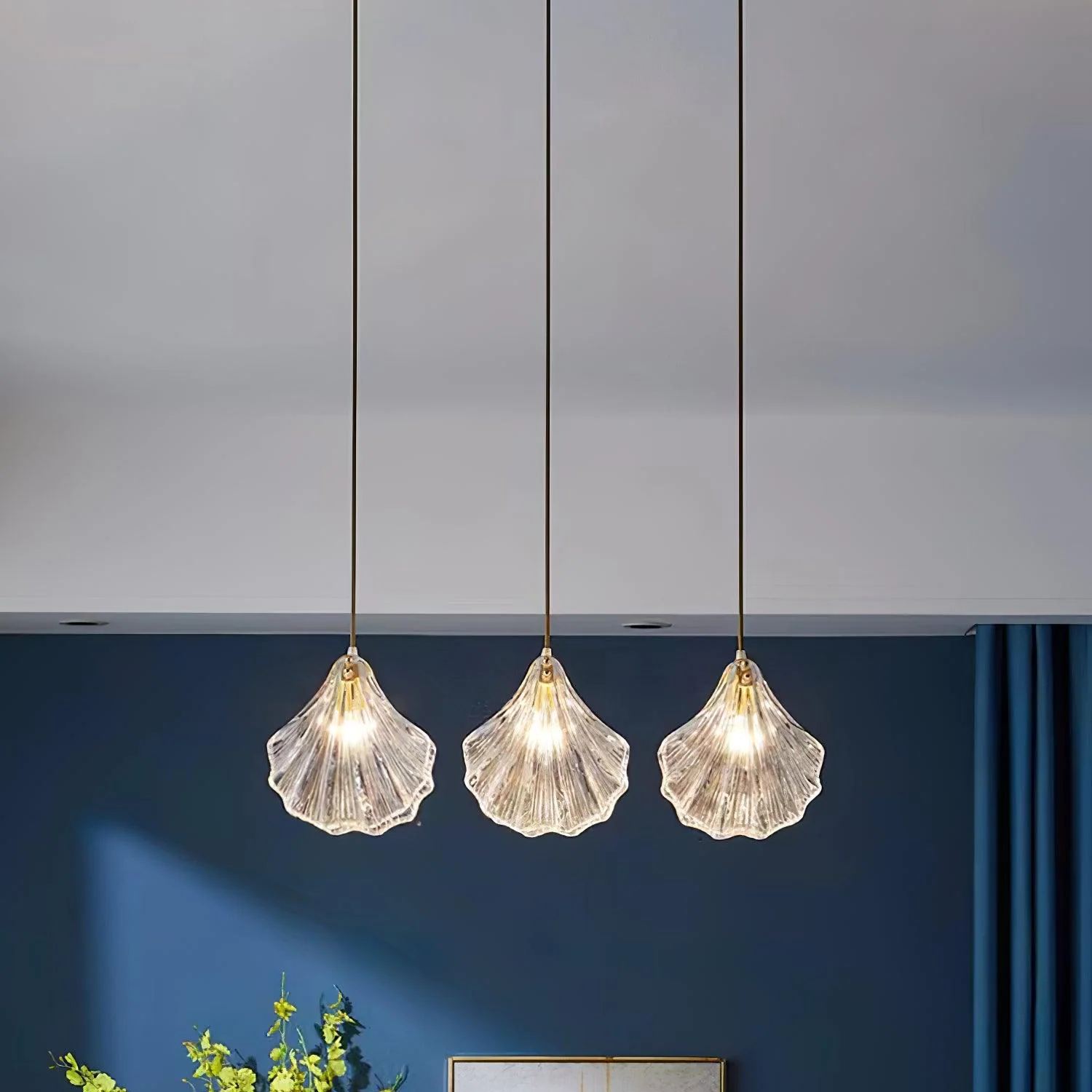 Hailie Antique Unusual Brass Glass Metal Pendant Light Dining Room Bedroom