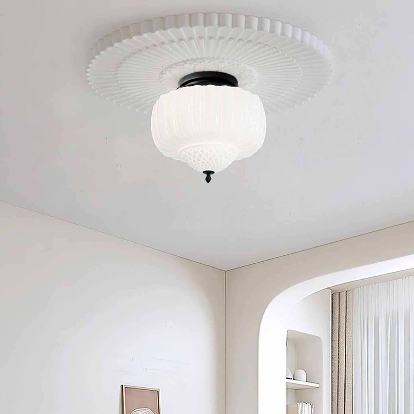 Vintage Metal Glass Ceiling Light Living Room Bedroom | Las Sola
