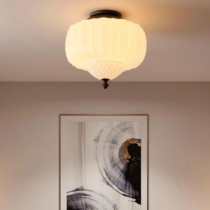 Quinn Vintage Metal Glass Ceiling Light Living Room Bedroom