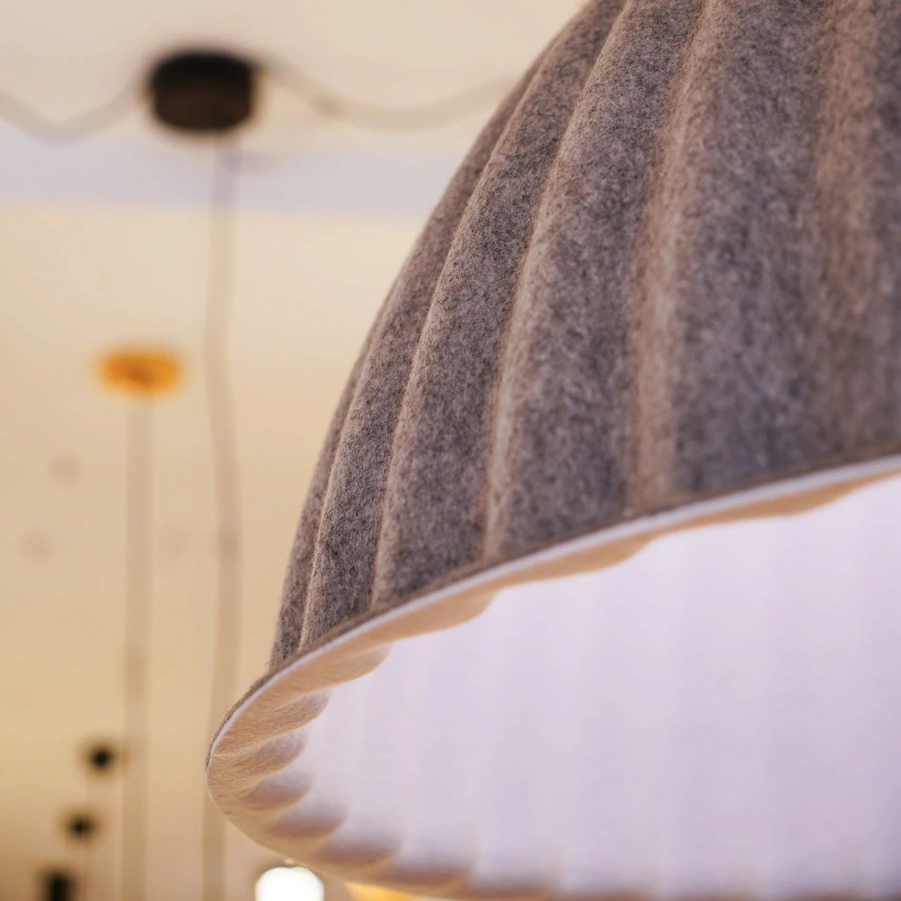Hailie Modern Bell Metal Felt Pendant Light Living Room Dining Room
