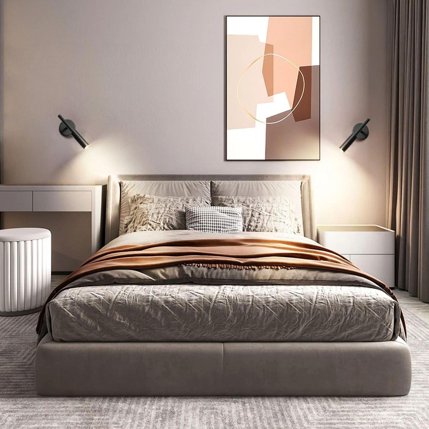 Edge Minimalism Urban Metal Wall Lamp Bedroom Kitchen