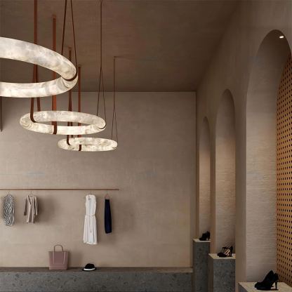 Hailie Vintage Unusual Resin Leather Pendant Light Living Dining Room