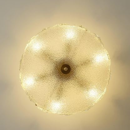 Alessio Vintage Luxury Glass Round Chandelier Living Dining Room