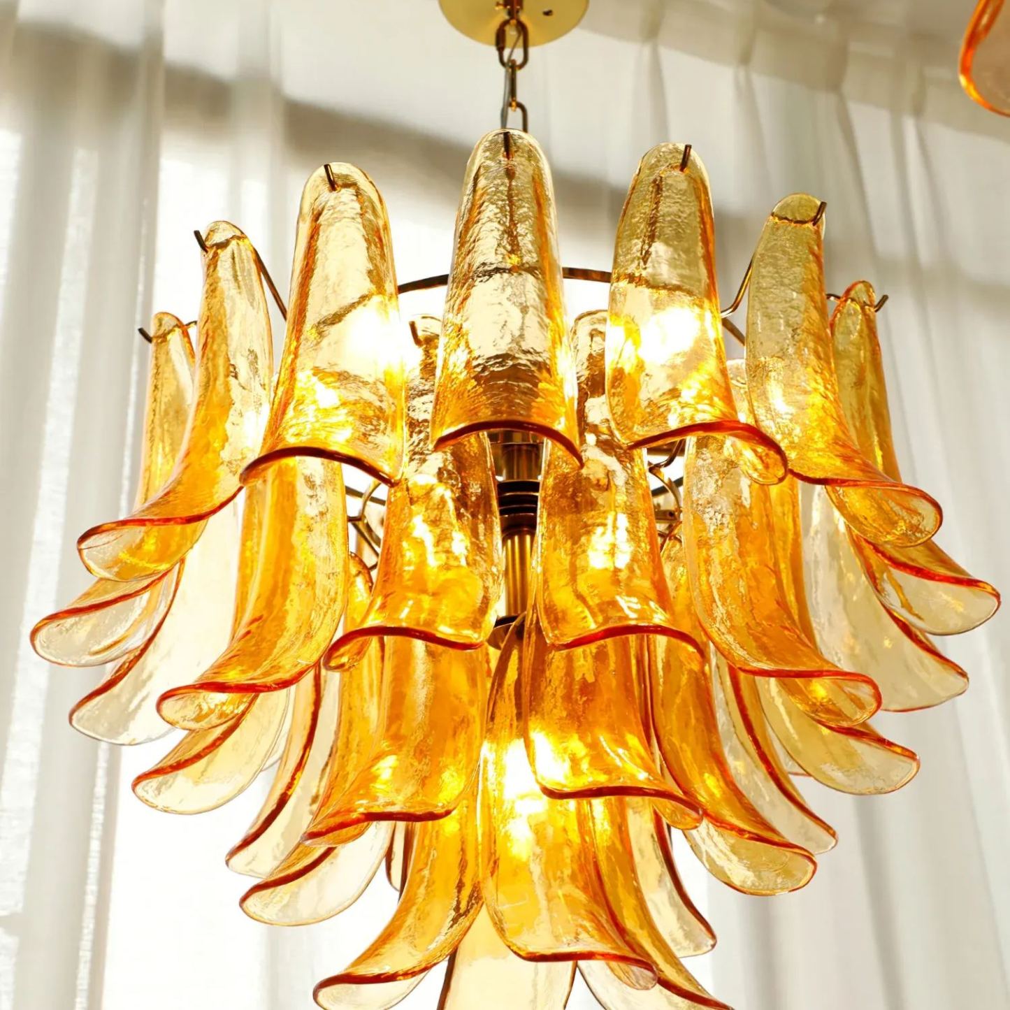 Alessio Vintage Luxury Metal Glass Chandelier Living Dining Room Bedroom