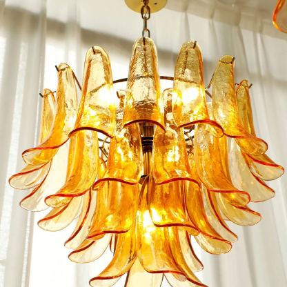 Alessio Vintage Luxury Metal Glass Chandelier Living Dining Room Bedroom