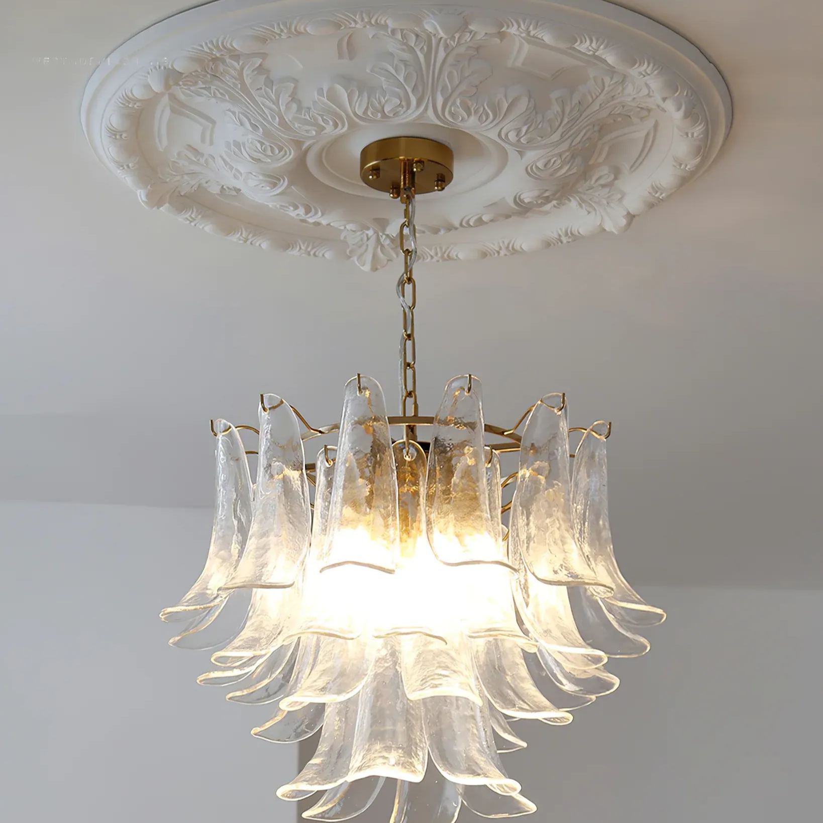 Alessio Vintage Luxury Metal Glass Chandelier Living Dining Room Bedroom