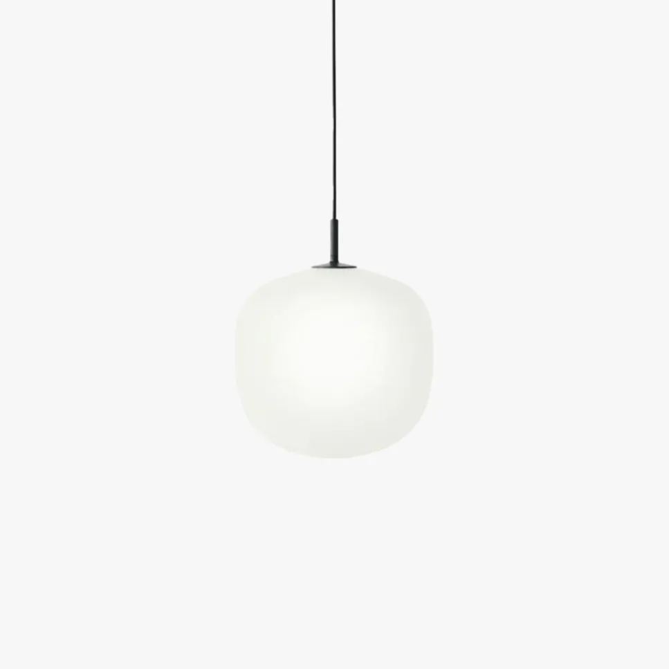 Hailie Modern Round Metal Glass Pendant Light Bedroom Dining Room