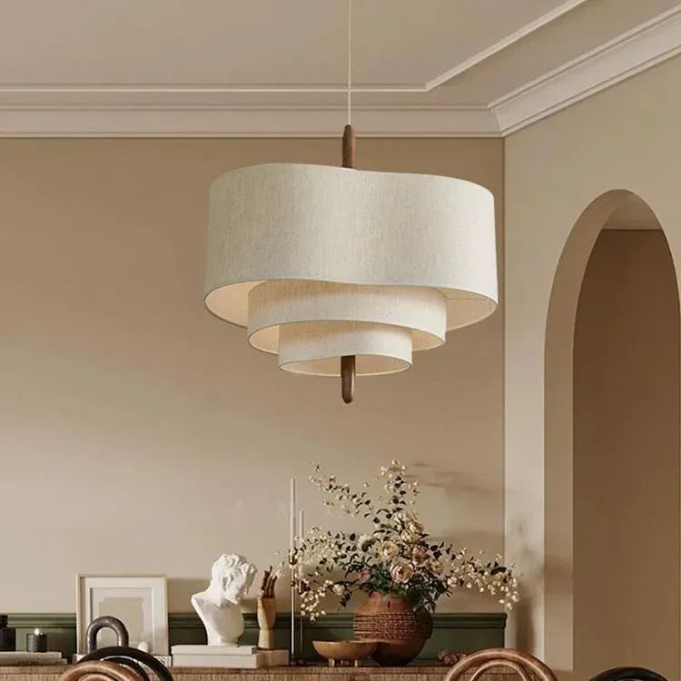 Modern Pebble Fabric Pendant Light Bedroom Dining Room | Las Sola