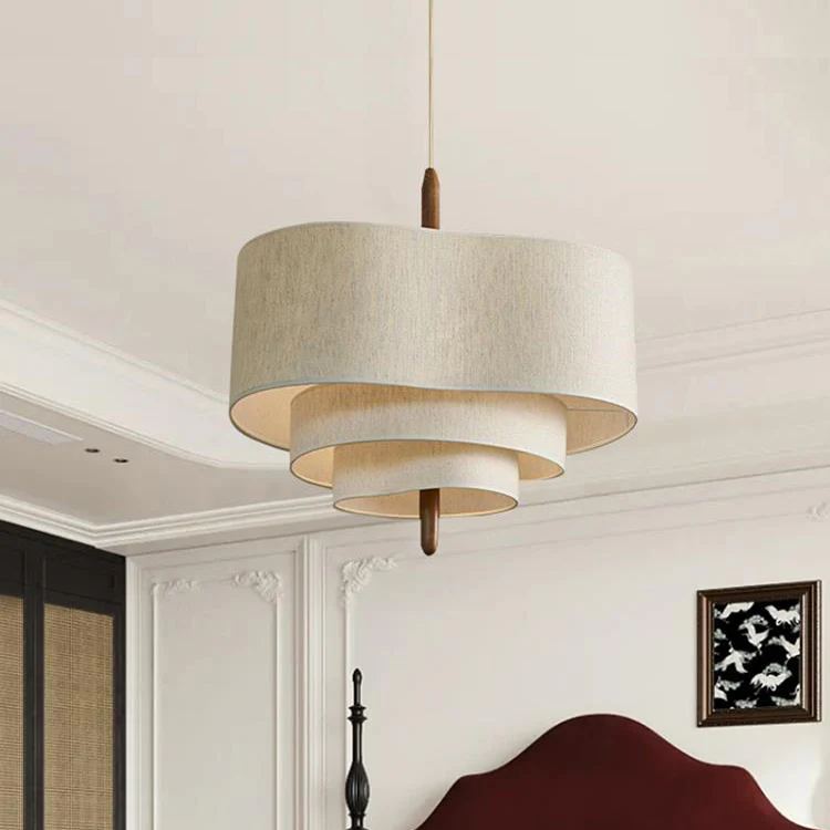 Renée Modern Pebble Fabric Pendant Light Bedroom Dining Room
