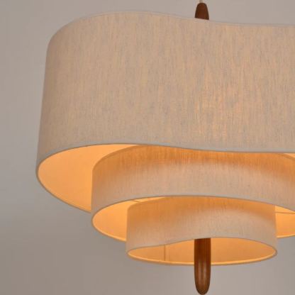 Renée Modern Pebble Fabric Pendant Light Bedroom Dining Room