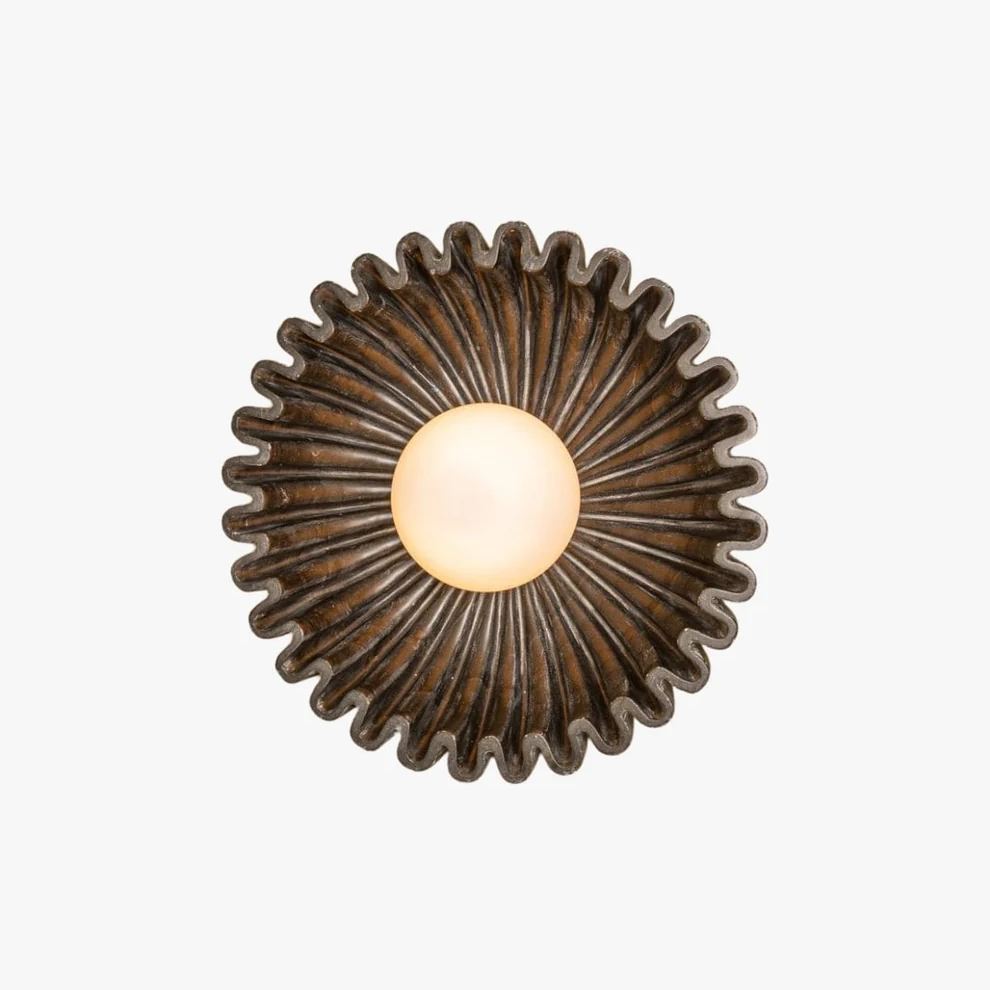 Elif Unusual Round Marble Glass Wall Lamp Indoor
