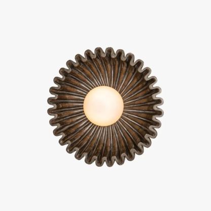 Elif Unusual Round Marble Glass Wall Lamp Indoor