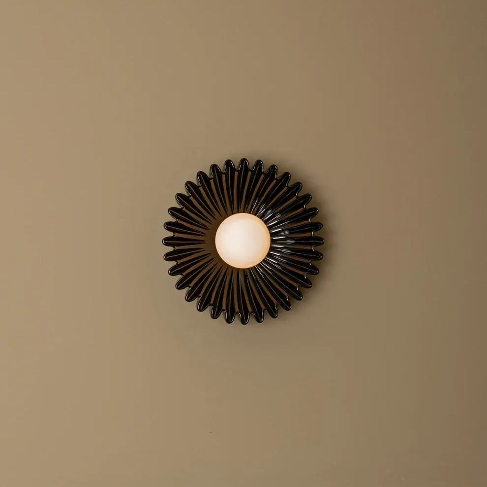Elif Unusual Round Marble Glass Wall Lamp Indoor