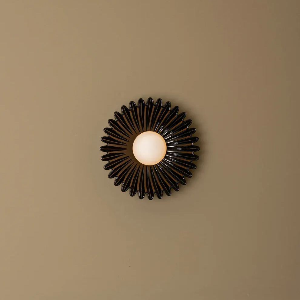 Elif Unusual Round Marble Glass Wall Lamp Indoor