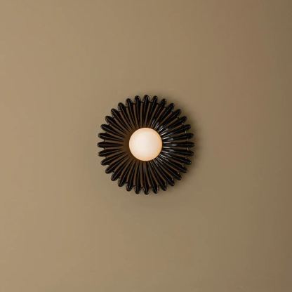 Elif Unusual Round Marble Glass Wall Lamp Indoor