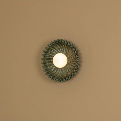 Elif Unusual Round Marble Glass Wall Lamp Indoor