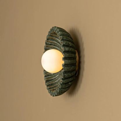 Elif Unusual Round Marble Glass Wall Lamp Indoor