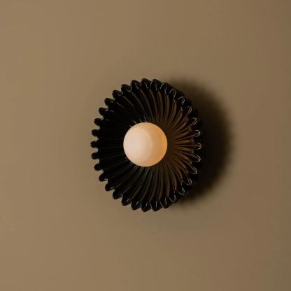 Elif Unusual Round Marble Glass Wall Lamp Indoor