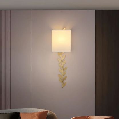 Valentina Modern Minimalism  Wall Lamp Metal Fabric Bedroom  Dining Room