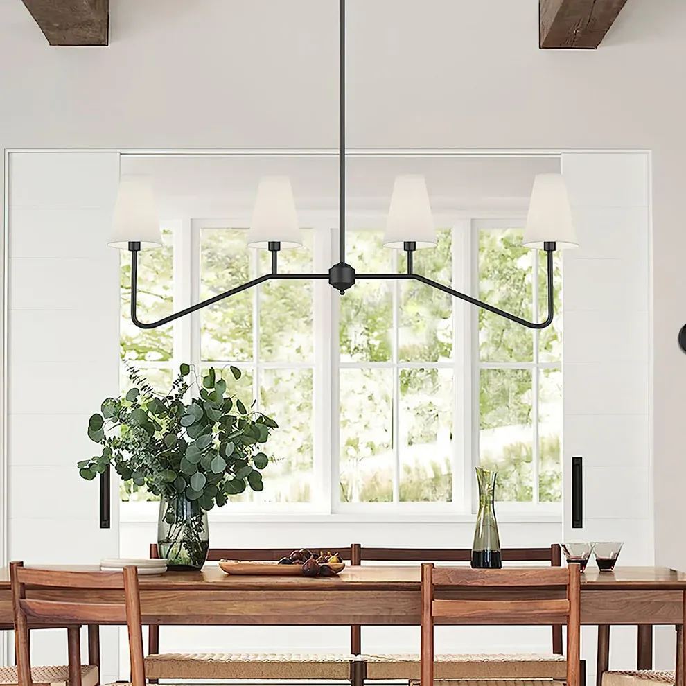 Alessio Vintage Classical Metal Fabric Pendant Light Shades Living Dining Room