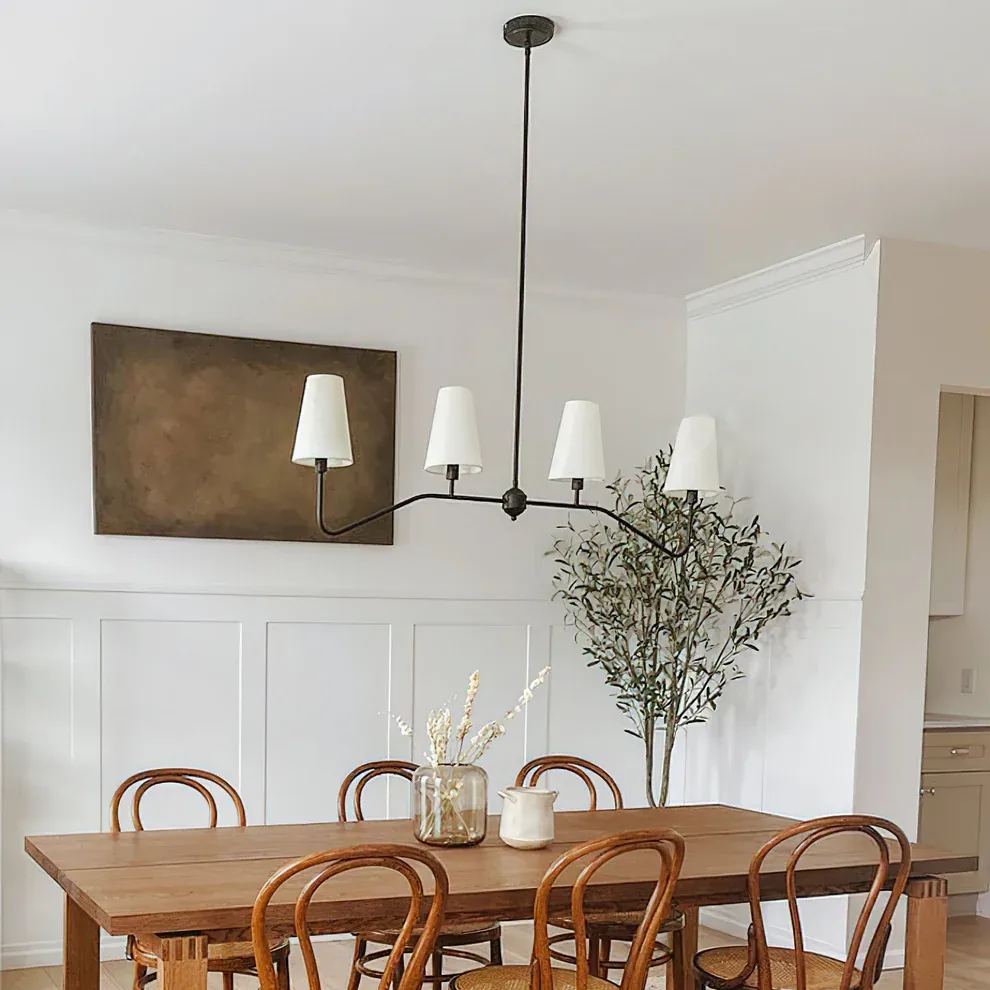 Alessio Vintage Classical Metal Fabric Pendant Light Shades Living Dining Room