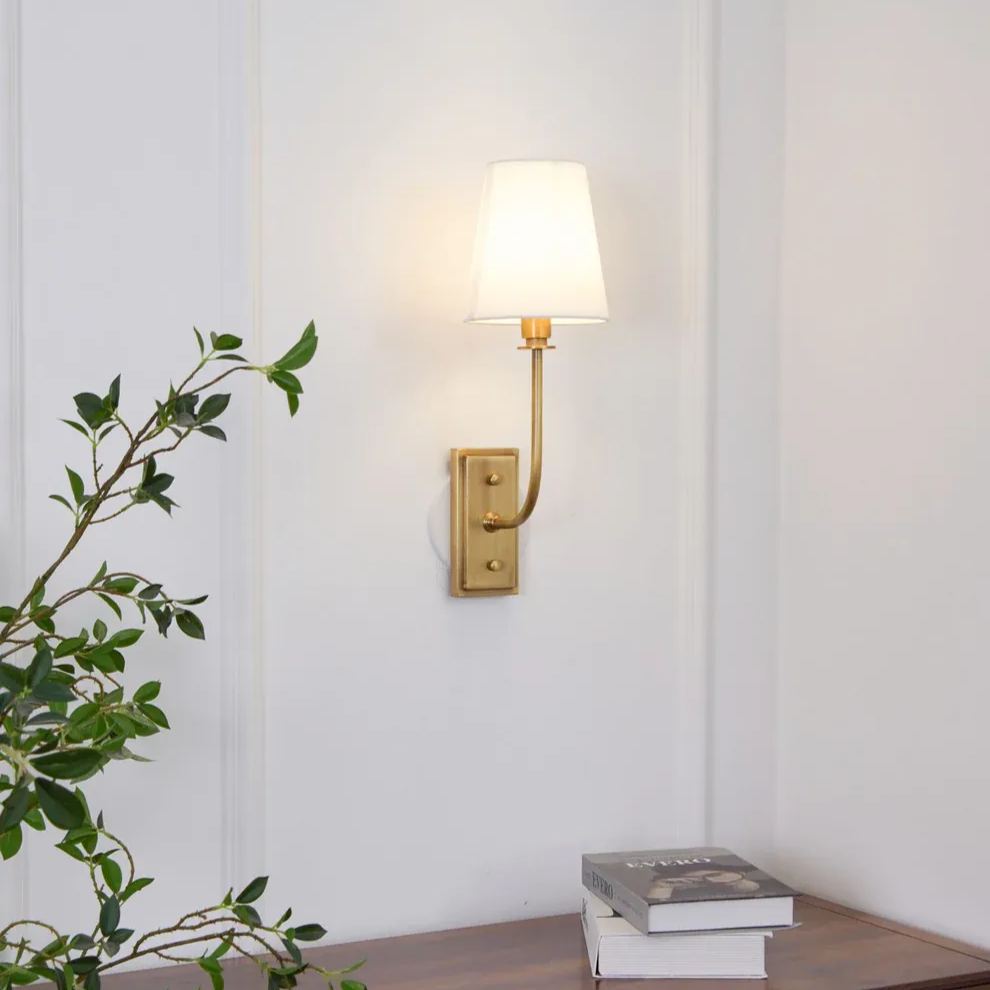 Alessio Vintage Classical Metal Fabric Wall Light Shades Bedroom Bathroom Hallway