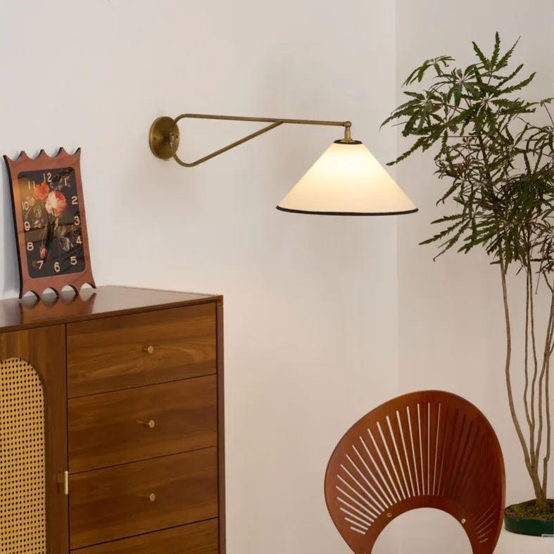 Alessio Vintage Classical Metal Fabric Wall Light Hallway Bedroom