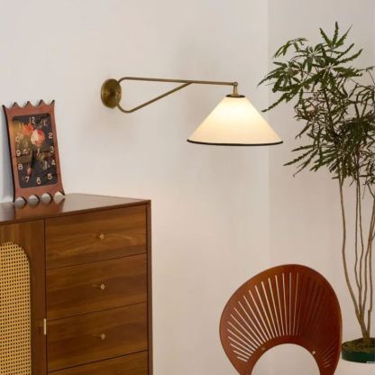 Alessio Vintage Classical Metal Fabric Wall Light Hallway Bedroom