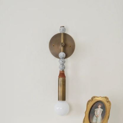 Alessio Vintage Unusual Marble Wall Light Fixture Bedroom Hallway
