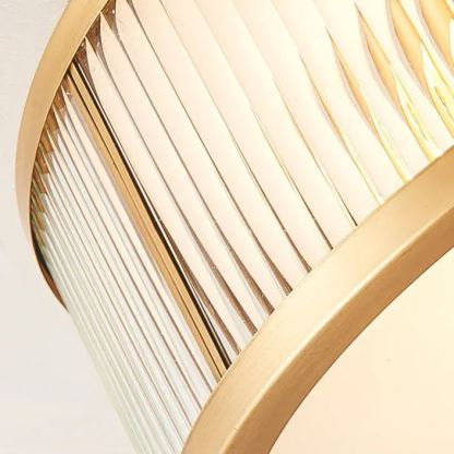 Alessio Modern Round Metal Glass Ceiling Lamp Dining Room Bedroom