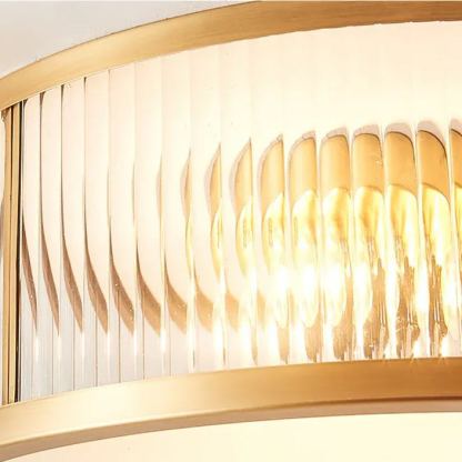 Alessio Modern Round Metal Glass Ceiling Lamp Dining Room Bedroom