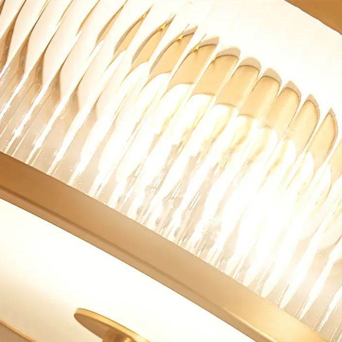 Alessio Modern Round Metal Glass Ceiling Lamp Dining Room Bedroom