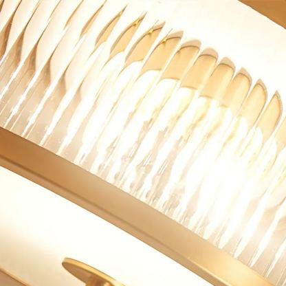 Alessio Modern Round Metal Glass Ceiling Lamp Dining Room Bedroom