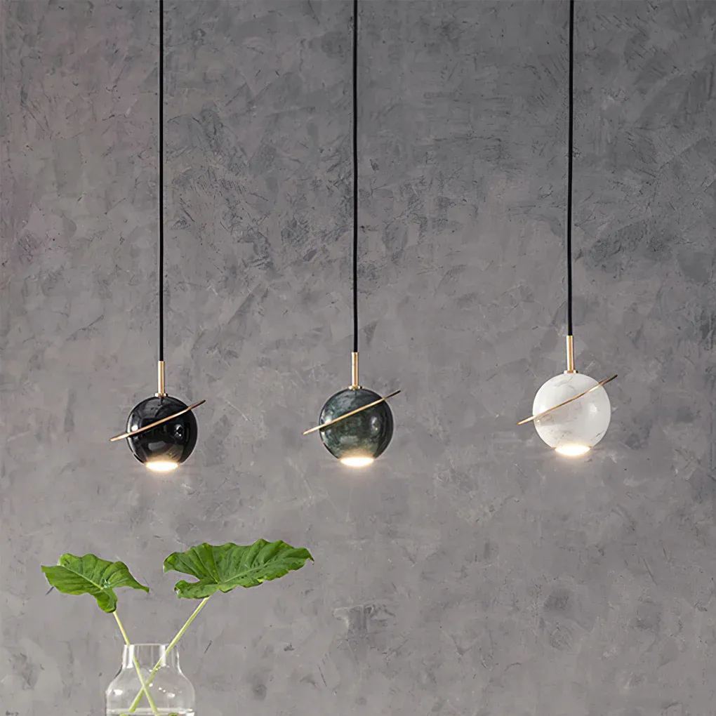 Valentina Modern Sphere Marble Pendant Light Bedroom Dining Room