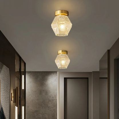 Alessio Vintage Luxury Glass Ceiling Light Shades Bedroom Hallway