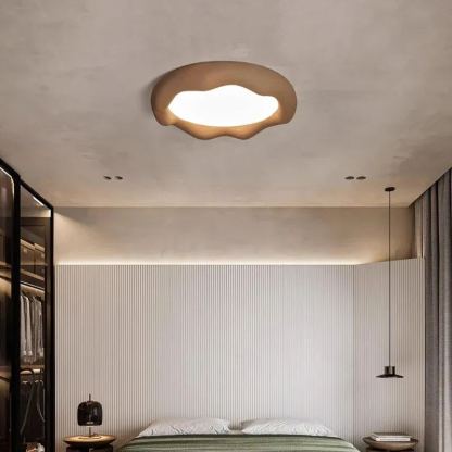 Quinn Modern Round Resin Glass Ceiling Light Bedroom Living Room