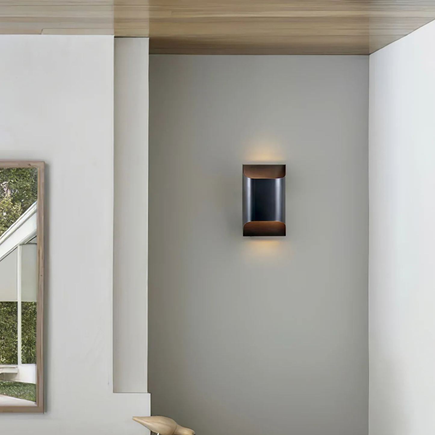Orr Vintage Industrial Square Metal Wall Light Hallway Bathroom Bedroom