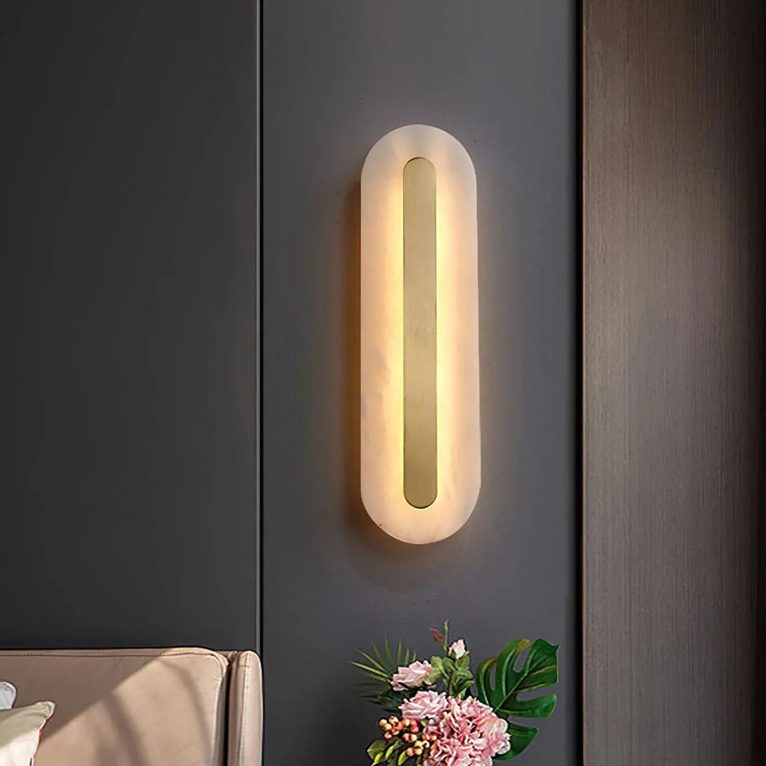 Ozawa Modern Rounded Resin Wall Light Bedroom Hallway Living Room