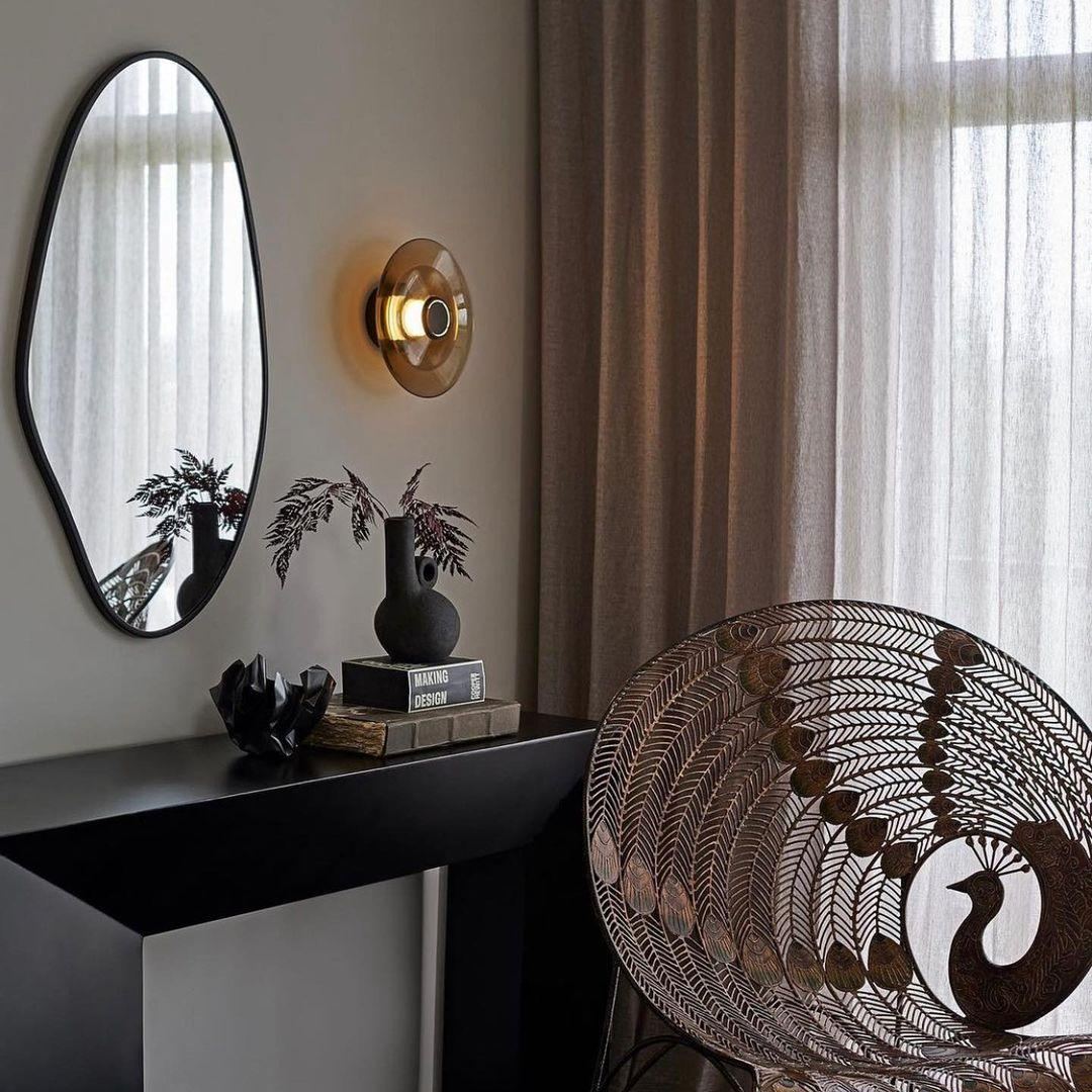 Hailie Vintage Round Glass Wall Light Shades Bedroom Hallway Kitchen