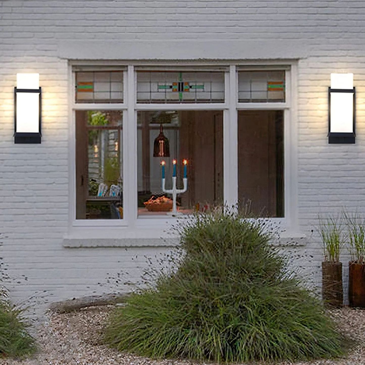 Edge Urban Glass Metal Wall Lamp Garden Park Waterproof