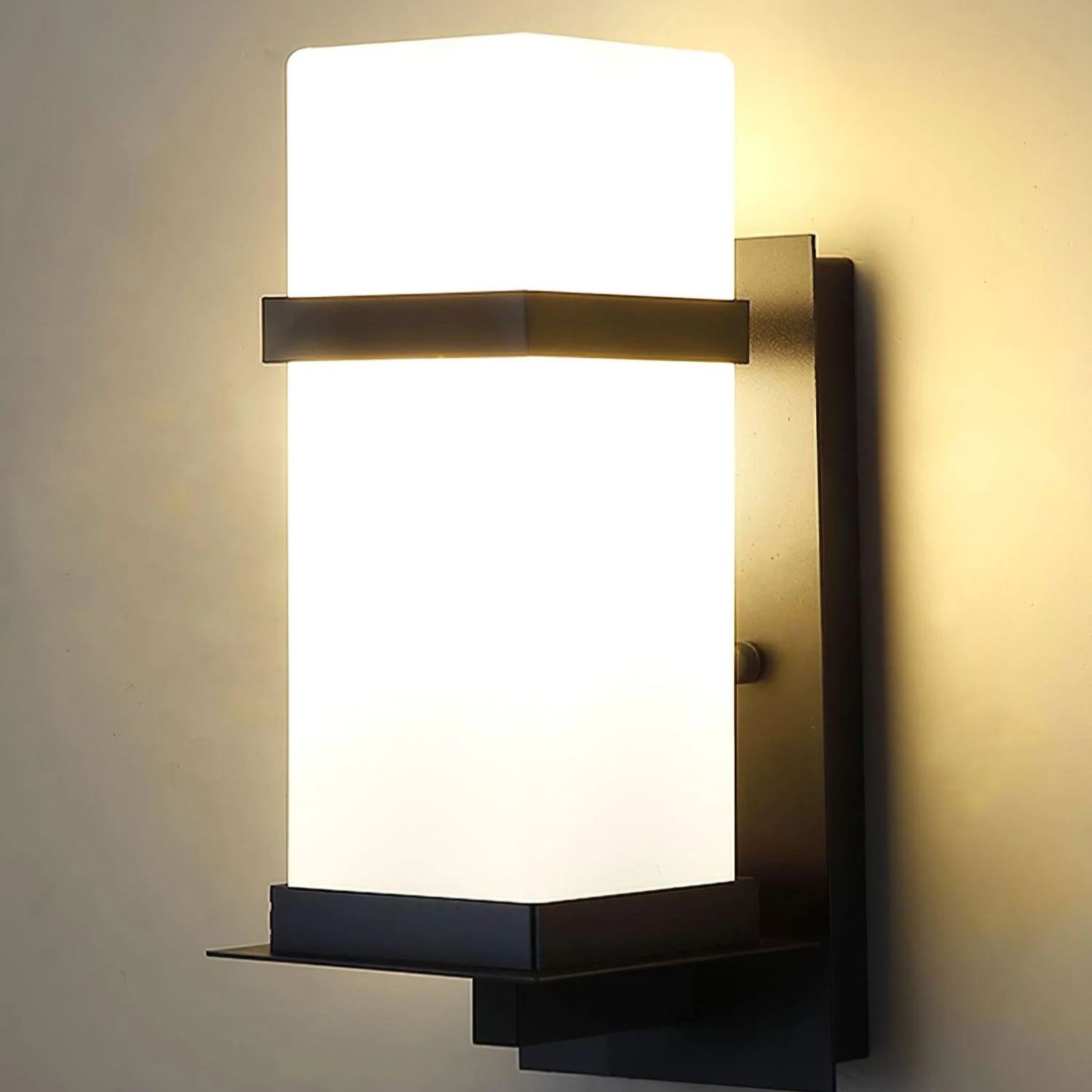 Edge Urban Glass Metal Wall Lamp Garden Park Waterproof