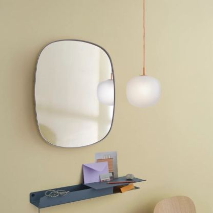 Hailie Modern Round Metal Glass Pendant Light Bedroom Dining Room