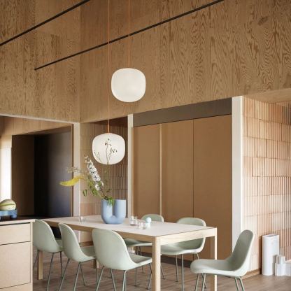Hailie Modern Round Metal Glass Pendant Light Bedroom Dining Room