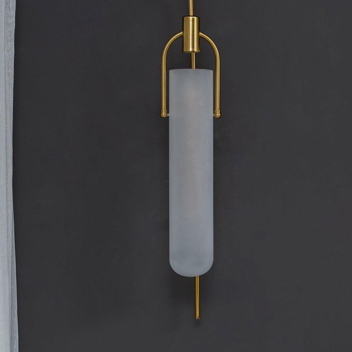 Alessio Minimalism Black Copper Plating Metal Glass Wall Lamp Bedroom Living Room