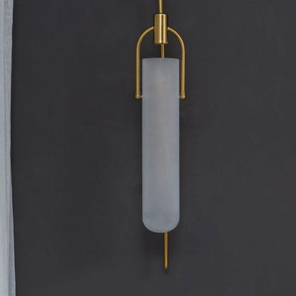 Alessio Minimalism Black Copper Plating Metal Glass Wall Lamp Bedroom Living Room