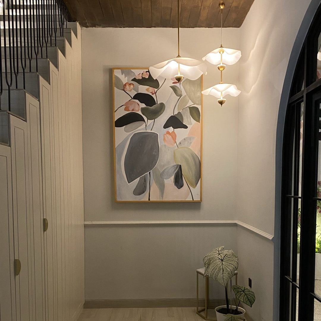 Carins Modern Gold Metal Acrylic Pendant Light Bedroom Living Room