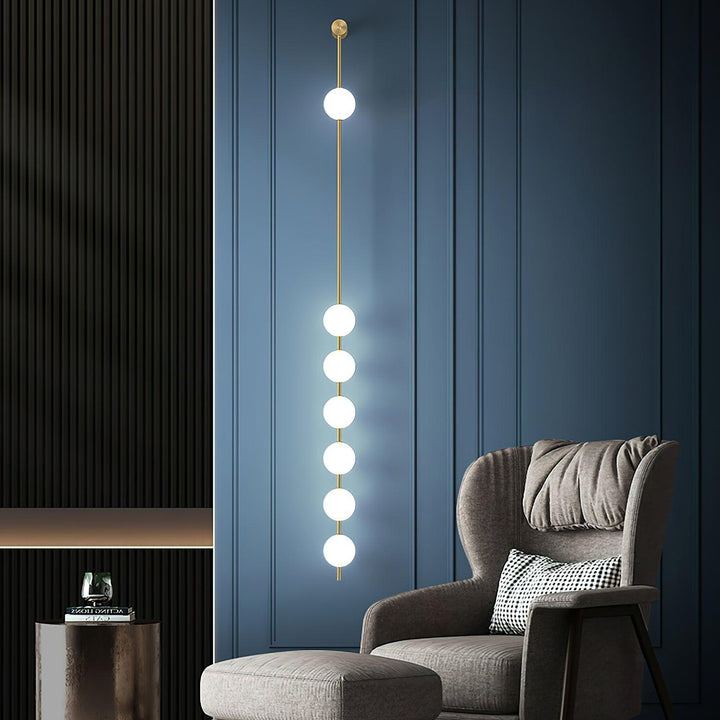 Edge Minimalism Metal Glass Wall Lamp Bedroom Living Room