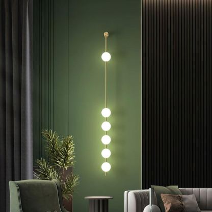 Edge Minimalism Metal Glass Wall Lamp Bedroom Living Room