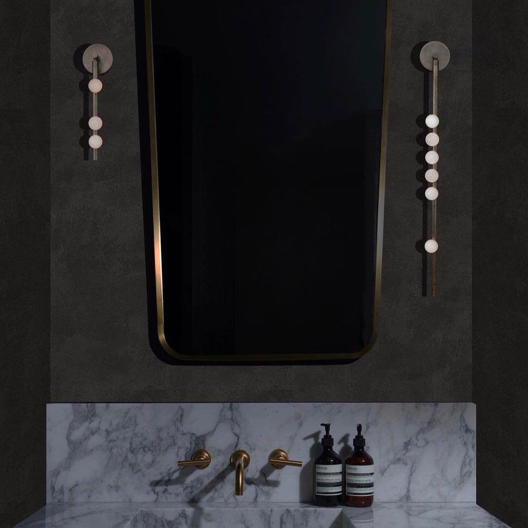 Edge Minimalism Metal Glass Wall Lamp Bedroom Living Room