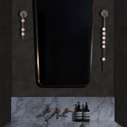 Edge Minimalism Metal Glass Wall Lamp Bedroom Living Room
